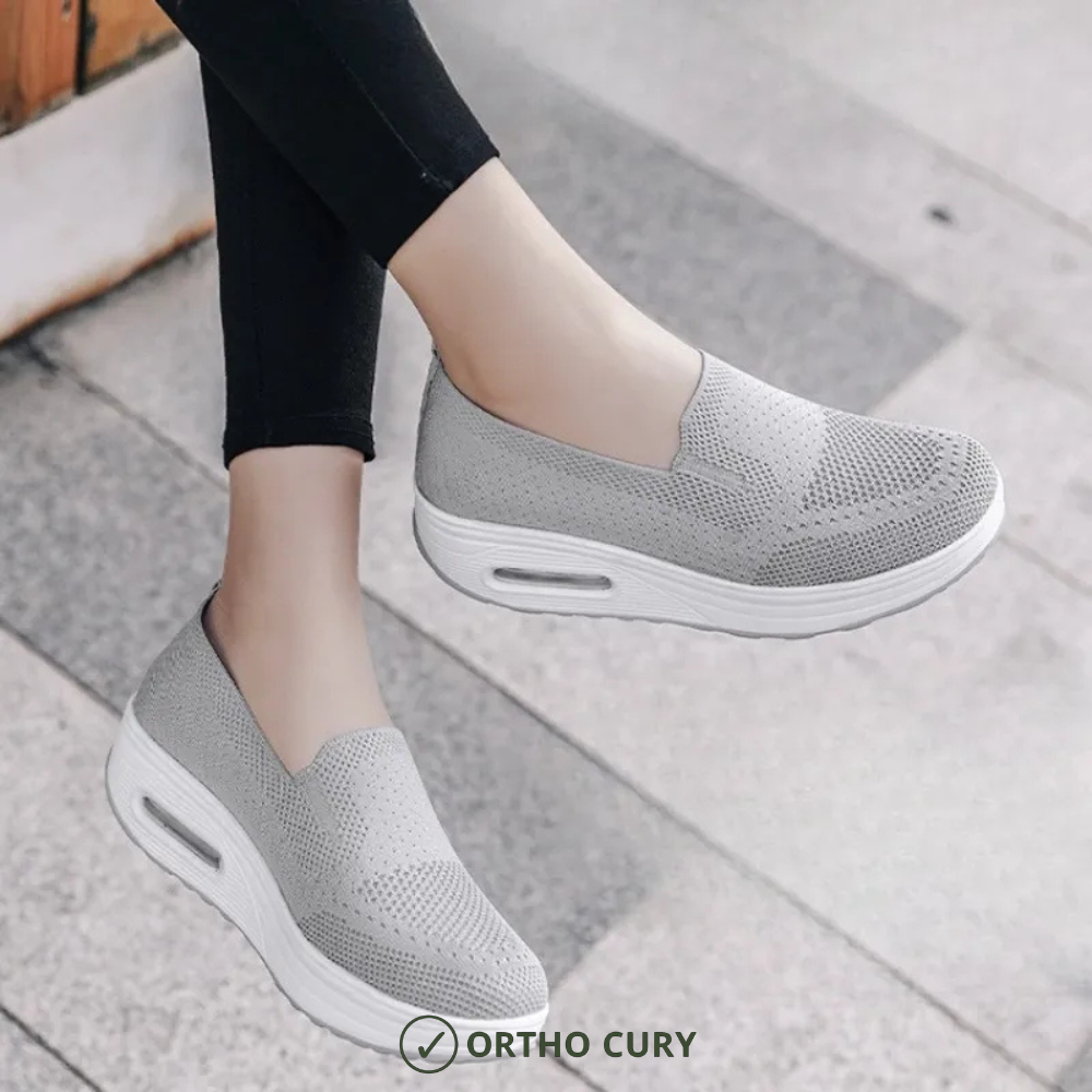 Ortho Paris - Baskets confort femme Gris